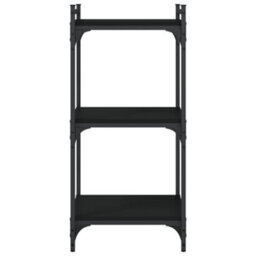 Vidaxl Bookcase 3-Tier Black 40X30X86 Cm Engineered Wood - thumbnail 4