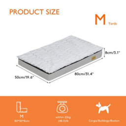 Bingopaw 80X50X8Cm Orthopedic Dog Bed Pet Bed Mattress With Removable Washable Cover - thumbnail 2