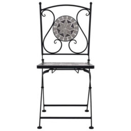 Walplus 3 Piece Mosaic Bistro Set Ceramic Tile Grey - thumbnail 8