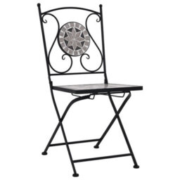 Walplus 3 Piece Mosaic Bistro Set Ceramic Tile Grey - thumbnail 4
