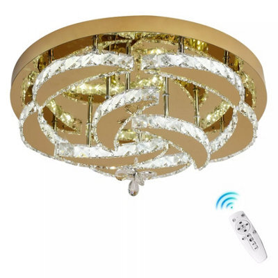 Gold Ceiling Light Chandelier With Remote Control 50X24Cm - image 1