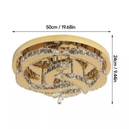 Gold Ceiling Light Chandelier With Remote Control 50X24Cm - thumbnail 5