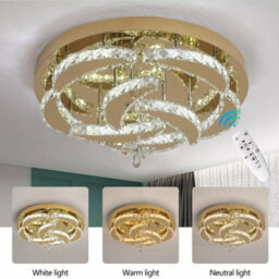 Gold Ceiling Light Chandelier With Remote Control 50X24Cm - thumbnail 2