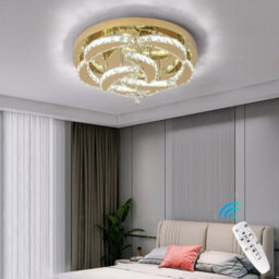 Gold Ceiling Light Chandelier With Remote Control 50X24Cm - thumbnail 3