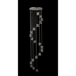 Luminosa Lighting Luminosa Nico Pendant 20 Light G4 Polished Chrome/crystal - thumbnail 2