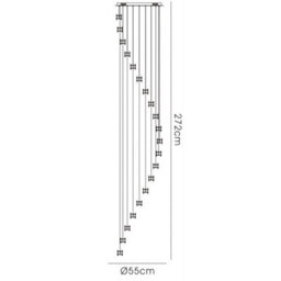 Luminosa Lighting Luminosa Nico Pendant 20 Light G4 Polished Chrome/crystal - thumbnail 4