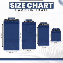 Gc Gaveno Cavailia Hampton Royal 4 Pack Bath Sheet 80X140 Blue Egyptian Cotton Premier Super Absorbent Towel - thumbnail 4