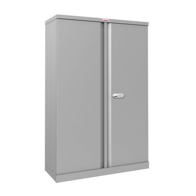 Phoenix Safe Company Phoenix Scl Series Scl1491Gge 2 Door 3 Shelf Steel Storage Cupboard In Grey With Electronic Lock - image 1