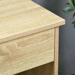 Homcom Computer Desk Writing Desk With Five Drawers For Home Office Oak - thumbnail 8
