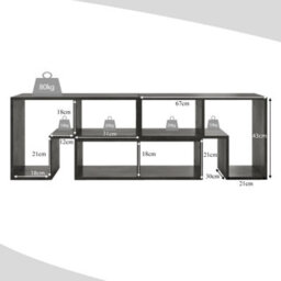 Gainoom Home 3 Pieces Adjustable Tv Console Stand Modern Entertainment Center For 50 55 60 65 Inch Flat Screen Tvs - thumbnail 2