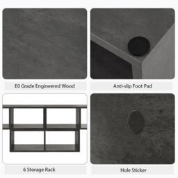Gainoom Home 3 Pieces Adjustable Tv Console Stand Modern Entertainment Center For 50 55 60 65 Inch Flat Screen Tvs - thumbnail 9