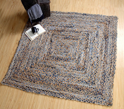 Second Nature Online Jeannie Square Kids Rug Ethical Source With Recycled Denim / 120 Cm X 120 Cm - image 1