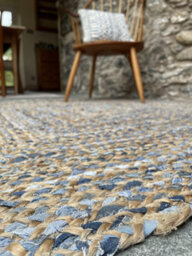 Second Nature Online Jeannie Square Kids Rug Ethical Source With Recycled Denim / 120 Cm X 120 Cm - thumbnail 4