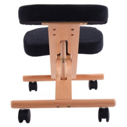 Costway Kneeling Chair Adjustable Height & Angle Ergonomic Stool W/ Padded Seat Black - thumbnail 7