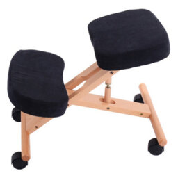 Costway Kneeling Chair Adjustable Height & Angle Ergonomic Stool W/ Padded Seat Black - thumbnail 6