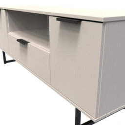 Beijing 2 Door 1 Drawer Wide Tv Unit In Kashmir Ash (Ready Assembled) - thumbnail 5