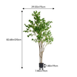 Living And Home Artificial Enkianthus Tree Potted Plant Home Decoration H210Cm - thumbnail 4