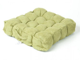 Lancashire Textiles Faux Suede Booster Cushion - Sage Green