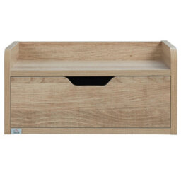 Homcom Floating Nightstands Set Of 2, Nightstand With Drawer, Natural - thumbnail 7