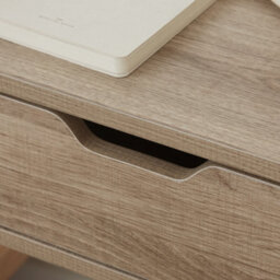 Homcom Floating Nightstands Set Of 2, Nightstand With Drawer, Natural - thumbnail 8