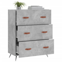 Berkfield Chest Of Drawers Concrete Grey 69.5X34X90 Cm Engineered Wood - thumbnail 4