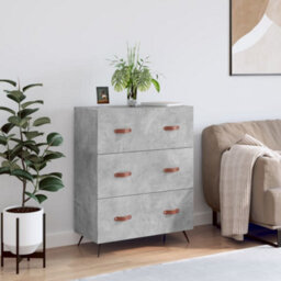Berkfield Chest Of Drawers Concrete Grey 69.5X34X90 Cm Engineered Wood - thumbnail 1