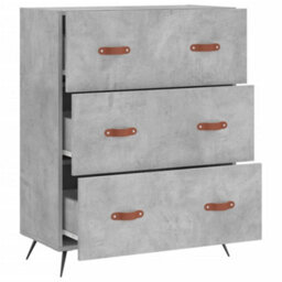 Berkfield Chest Of Drawers Concrete Grey 69.5X34X90 Cm Engineered Wood - thumbnail 6