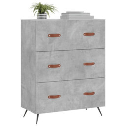 Berkfield Chest Of Drawers Concrete Grey 69.5X34X90 Cm Engineered Wood - thumbnail 3