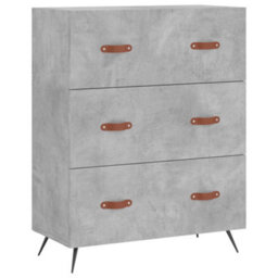 Berkfield Chest Of Drawers Concrete Grey 69.5X34X90 Cm Engineered Wood - thumbnail 2