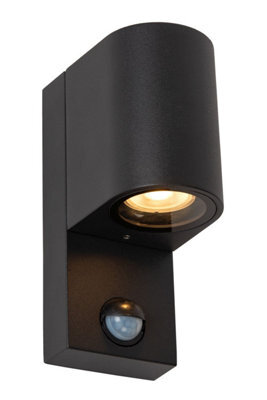Lucide Zaro Ir - Wall Spotlight Outdoor - 1Xgu10 - Ip65 - Black - image 1