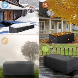 Waterproof And Heavy-Duty Patio Furniture Covers, Black Rectangular Outdoor Covers 87 X 85 35.5 - thumbnail 2