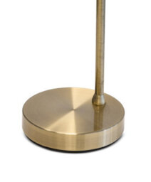 Lighting Supermarket Arch Antique Brass Vintage Industrial Table Lamp With Jasmin Opal Glass Shade - thumbnail 3