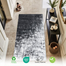 Homeart Eton Abstract Area Rug Super Soft & Durable Woven Carpet With Modern Artistic Design Grey 60X110 - thumbnail 2