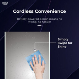 Ibathuk Nebula Wall Mounted Led Illuminated Bathroom Mirror With Touchless Sensor And Demister Pad With White Lights, 500 X 700mm - thumbnail 6