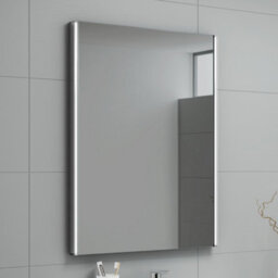 Ibathuk Nebula Wall Mounted Led Illuminated Bathroom Mirror With Touchless Sensor And Demister Pad With White Lights, 500 X 700mm