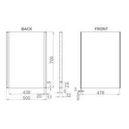 Ibathuk Nebula Wall Mounted Led Illuminated Bathroom Mirror With Touchless Sensor And Demister Pad With White Lights, 500 X 700mm - thumbnail 3