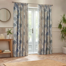 Wylder Ophelia Jacquard Floral Room Darkening Pencil Pleat Curtain Pair Wedgewood (W)229Cm X (D)183Cm - thumbnail 5