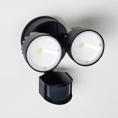 CGC Lighting Cgc Outside Outdoor Security Black Twin Wide Led Outdoor Floodlight - image 1