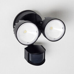 CGC Lighting Cgc Outside Outdoor Security Black Twin Wide Led Outdoor Floodlight - thumbnail 1