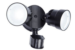 CGC Lighting Cgc Outside Outdoor Security Black Twin Wide Led Outdoor Floodlight - thumbnail 2