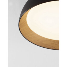 Luminosa Lighting Luminosa Sigi 60Cm Flush Ceiling Light Sandy Black, Wood Triac Dimmable Led 50W 4201Lm 3000K - thumbnail 5