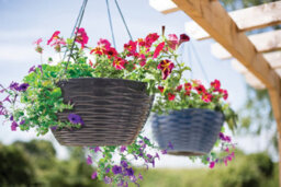 La Hacienda Pot Planter Indoor Or Outdoor Lightweight Recycled Plastic Garden Windermere Hanging Basket - L35 X W35 X H17 Cm - Charcoal - thumbnail 5