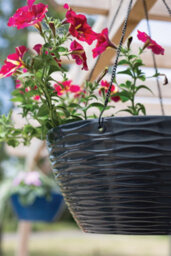 La Hacienda Pot Planter Indoor Or Outdoor Lightweight Recycled Plastic Garden Windermere Hanging Basket - L35 X W35 X H17 Cm - Charcoal - thumbnail 7