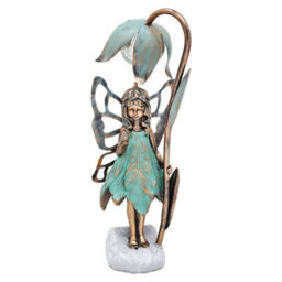 Betley Butterfly Resin Fairy With Solar Light Flower Or Bubble - Magical Sculpture For Indoors Outdoor Garden Decoration Light Up - 35.5Cm - thumbnail 9