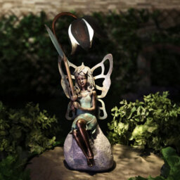 Betley Butterfly Resin Fairy With Solar Light Flower Or Bubble - Magical Sculpture For Indoors Outdoor Garden Decoration Light Up - 35.5Cm - thumbnail 8