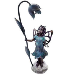 Betley Butterfly Resin Fairy With Solar Light Flower Or Bubble - Magical Sculpture For Indoors Outdoor Garden Decoration Light Up - 35.5Cm - thumbnail 2