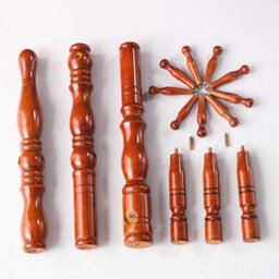 Multibao Posh Solid Wood Coat Stand Tree - 9 Hooks Elegant Rack - Teak Color - thumbnail 4