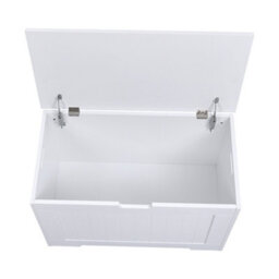 Living And Home White Wooden Kids Toy Storage Box Toy Organizer - thumbnail 5