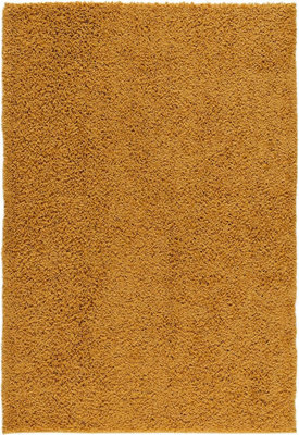 Modern Extra Large Small Soft 5Cm Shaggy Non Slip Bedroom Living Room Carpet Runner Area Rug - Gold 60 X 110 Cm - image 1