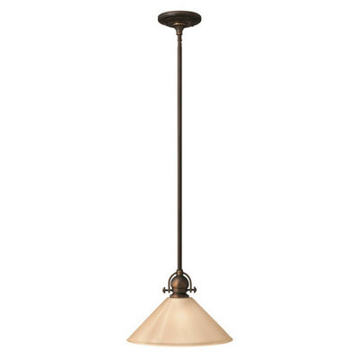 Stylish Olde Bronze Pendant Light Fitting With Led E27 Bulb